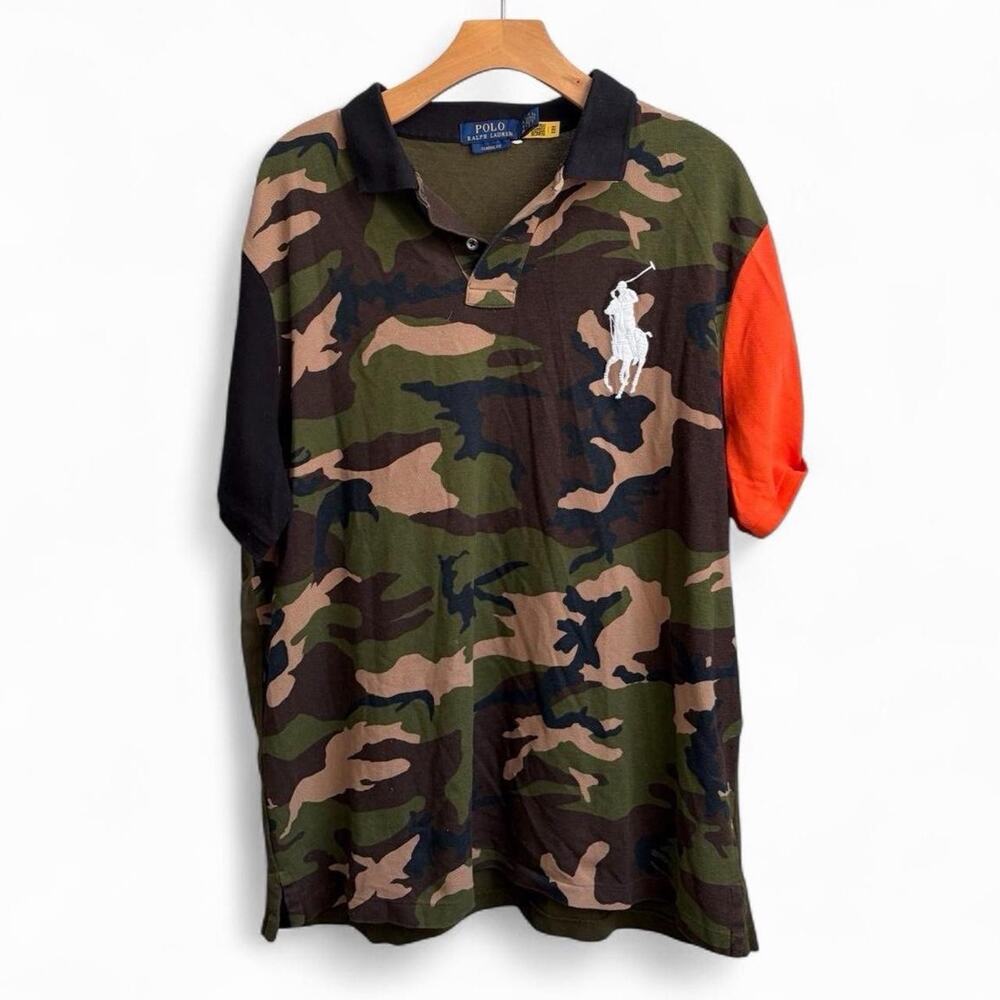 Polo Ralph Lauren ColorBlock Chief Keef Big Pony Men’s XL Camo Polo Shirt